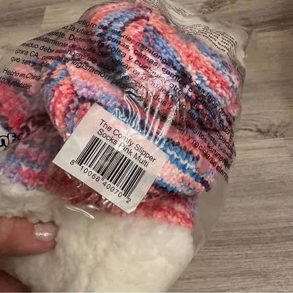 The Comfy Sleeper Sock Multicolor Slipper Socks cozy warm socks 6-10 - Picture 3 of 7